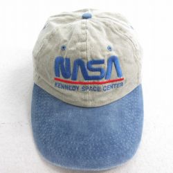中古 キャップ NASA ナサ 刺繍 ツートンカラー ベージュ他 カーキ 25aug02