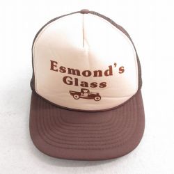 中古 メッシュ キャップ 90年代 90s Esmonds Glass ツートンカラー こげ茶他 ブラウン 25aug02