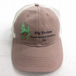 中古 メッシュ キャップ Big Timber 木 刺繍 ツートンカラー 茶他 ブラウン 25aug02