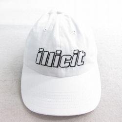 【50%OFF】中古 キャップ illicit 刺繍 コットン 白 ホワイト 25aug02