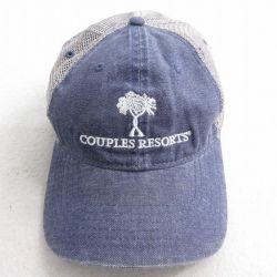 【50%OFF】中古 メッシュ キャップ COUPLES RESPORTS 刺繍 ツートンカラー 紺他 ネイビー 25aug04