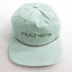 中古 キャップ 90年代 90s nuthera 刺繍 コーデュロイ 薄緑 グリーン 25aug04