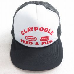 中古 メッシュ キャップ 90年代 90s CLAYPOOLE ツートンカラー 黒他 ブラック 25aug04