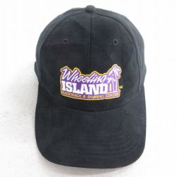 中古 キャップ Wheeling ISLAND 刺繍 コットン 黒 ブラック 25aug04