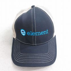中古 メッシュ キャップ element 刺繍 ツートンカラー 紺他 ネイビー 25aug04