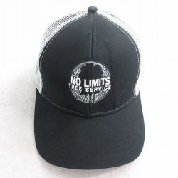 中古 メッシュ キャップ NO LIMITS 刺繍 ツートンカラー 黒他 ブラック 25aug04