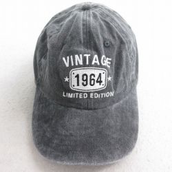 中古 キャップ VINTAGE 刺繍 濃グレー 25aug05