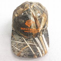 中古 メッシュ キャップ INFILTRATOR 刺繍 茶他 ブラウン 迷彩 25aug05