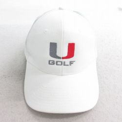 中古 メッシュ キャップ ゴルフ 刺繍 コットン 白 ホワイト 25aug07