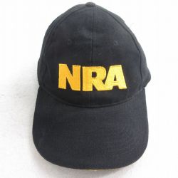 中古 キャップ NRA 星条旗 刺? コットン 黒 ブラック 25aug07