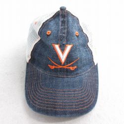 中古 ラングラー Wrangler メッシュ キャップ V 刺繍 ツートンカラー 紺 ネイビー デニム 25aug07