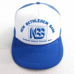 中古 メッシュ キャップ NBB ツートンカラー 青他 ブルー 25aug07