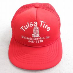 中古 メッシュ キャップ Tulsa タイヤ 赤 レッド 25aug08