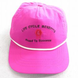 【20%OFF】中古 キャップ 80年代 80s LIFE CYCLE 濃ピンク 25aug08