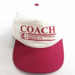 中古 キャップ 90年代 90s COACH ツートンカラー エンジ他 25aug12