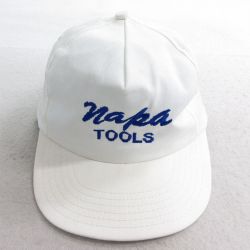 中古 キャップ 90年代 90s napa 刺繍 USA製 白 ホワイト 25aug12