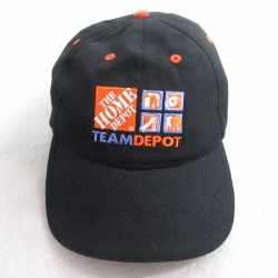 【20%OFF】中古 キャップ ホームデポ 刺繍 コットン 黒 ブラック 25aug26