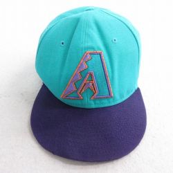 中古 ニューエラ キャップ MLB アリゾナダイヤモンドバックス 刺繍 ツートンカラー 青緑他 メジャーリーグ ベースボール 野球 25aug26
