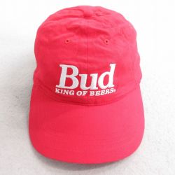 中古 キャップ バドワイザー ビール 刺繍 コットン 赤 レッド 25aug27