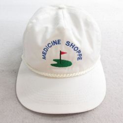 中古 キャップ 90年代 90s MEDICINE SHOPPE 刺繍 白 ホワイト 25sep27