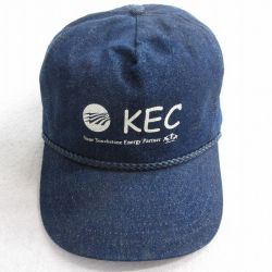 中古 キャップ 90年代 90s KEC 濃紺 ネイビー デニム 25oct04