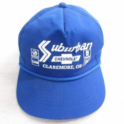 中古 キャップ 90年代 90s シボレー サバーバン 青 25nov27