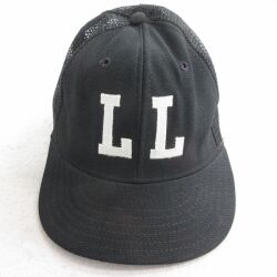 中古 ニューエラ メッシュ キャップ 80年代 80s LL USA製 黒【spe】 25nov27