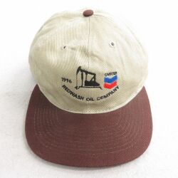 中古 キャップ 90年代 90s Chevron REDWASH 刺繍 ツートンカラー ベージュ他 26mar05