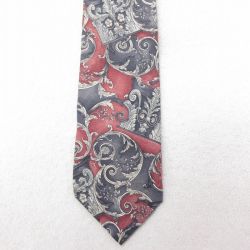 中古 ネクタイ 00年代 00s 花柄 シルク エンジ他 24oct30