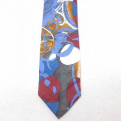 中古 ネクタイ 90年代 90s USA製 薄紺他 ネイビー 24oct30