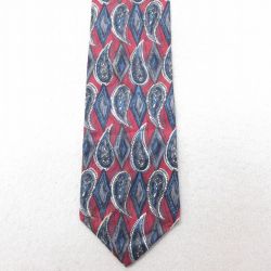 中古 ネクタイ 90年代 90s ペイズリー柄 シルク イタリア製 エンジ 24oct30
