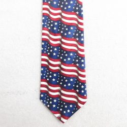 中古 ネクタイ 90年代 90s 星条旗 USA製 紺他 ネイビー 24oct31