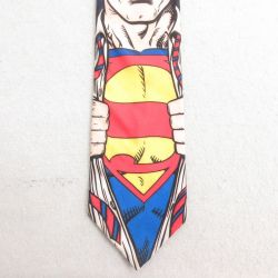 中古 ラルフマリーン ネクタイ 90年代 90s DCコミックス スーパーマン USA製 青 ブルー 25jun30