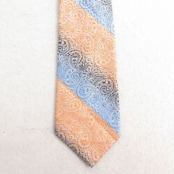 【20%OFF】中古 ネクタイ 70年代 70s ペイズリー柄 茶他 ブラウン 25jul01