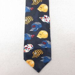 中古 ネクタイ 90年代 90s ホームインプルーブメント USA製 黒 ブラック 25jul01