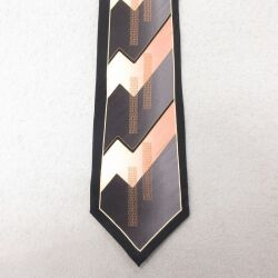 中古 ネクタイ 90年代 90s シルク 黒他 ブラック 25jul01