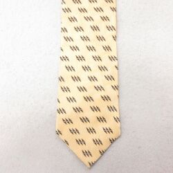 中古 ネクタイ 90年代 90s シルク USA製 薄ベージュ カーキ 25jul01