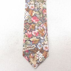 中古 ボストントレーダーズ ネクタイ 00年代 00s 花柄 コットン USA製 黒他 ブラック 25jul01