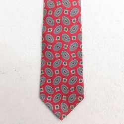 【50%OFF】中古 GANT ネクタイ 90年代 90s 総柄 シルク USA製 エンジ 25jul10