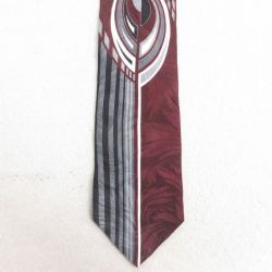 中古 ネクタイ 90年代 90s シルク USA製 エンジ他 25jul10
