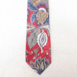 中古 ネクタイ 90年代 90s 花柄 USA製 エンジ 25jul15