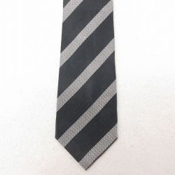 【20%OFF】中古 ネクタイ シルク 黒他 ブラック ボーダー 25jul15
