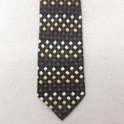 中古 ネクタイ シルク 黒他 ブラック 25jul15