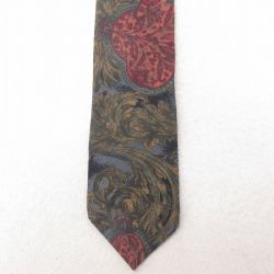 中古 ネクタイ 花柄 シルク グレー他 25jul15