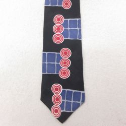 中古 ネクタイ 90年代 90s シルク USA製 黒他 ブラック 25jul15