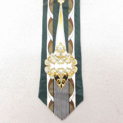 【20%OFF】中古 ネクタイ シルク 緑他 グリーン 25jul15