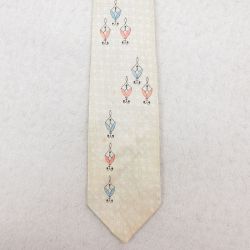 中古 ペニーズ ビンテージ ネクタイ 60年代 60s 白系 ホワイト 25jul26