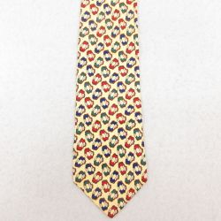 【50%OFF】中古 ギャップ GAP ネクタイ 00年代 00s 浮き輪 シルク USA製 薄黄 イエロー 25aug02