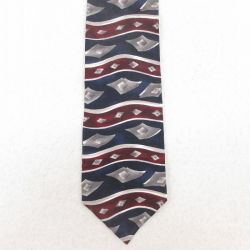 中古 HAGGAR ネクタイ 90年代 90s 総柄 シルク USA製 紺 ネイビー 25aug02