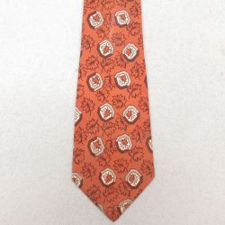 中古 アロー ビンテージ ネクタイ 70年代 70s 葉 USA製 茶【spe】 26feb05